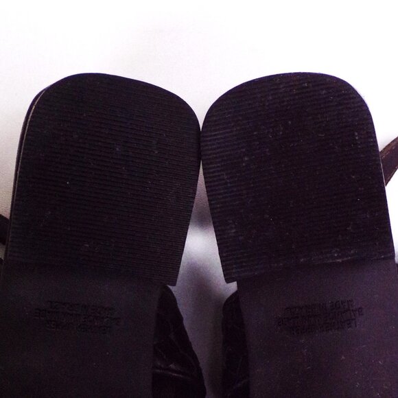 COUP D'ETAT LTD size 6.5M brown low-heel sandals woven-strap leather uppers - Picture 15 of 16